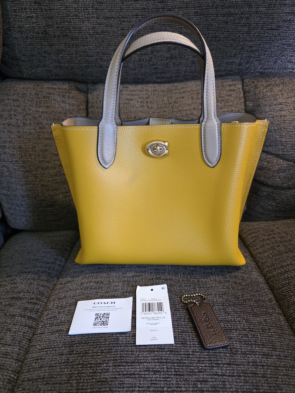 COACH Willow Tote 24 Colorblock